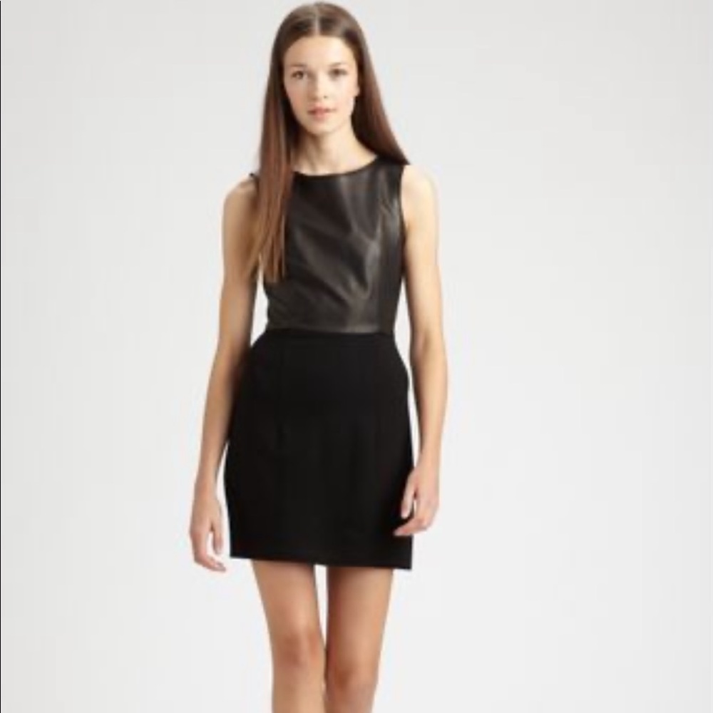 ⚜️Theory Tirionne Leather Combo Dress 2⚜️